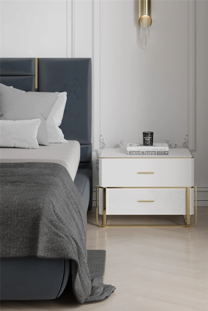 2 Drawer Modern Nightstand